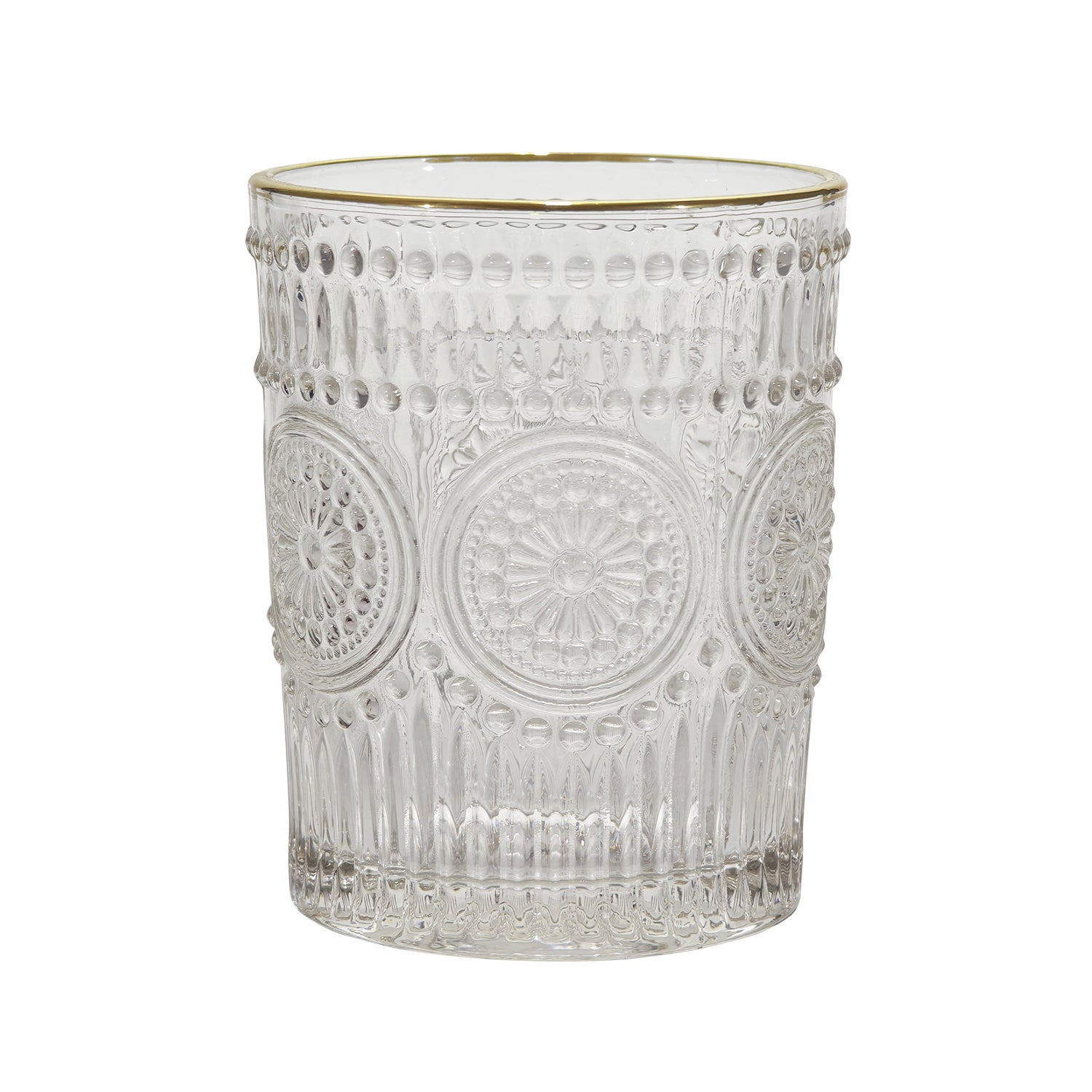 GUSTO CASA - Bicchieri in vetro Cesareo Gold Line 30 cl - set 6 pezzi